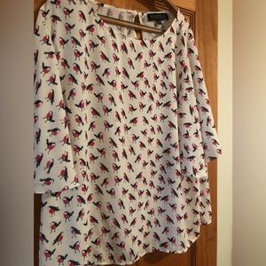 ELOQUII Robin flutter sleeve shirt